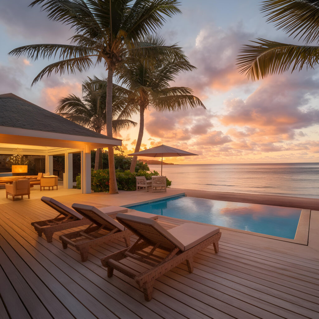 Home 4 luxury villa with pool sunset view 1